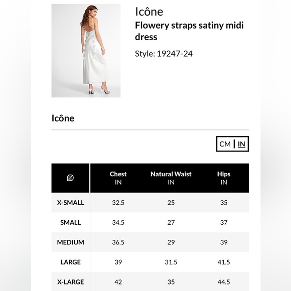 Ivory Bridal Flowery straps satiny midi dress - Size Medium - Picture 2 of 2